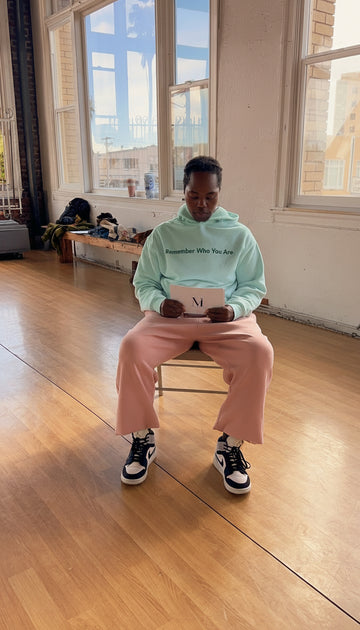 'Remember Who You Are' Seafoam Hoodie